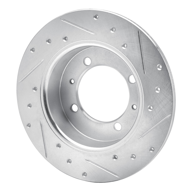 Picture of RNC Brake Rotor - Drill & Slot - R1 88-93 Dodge COLT Rear Left Drilled & Slotted Silver Brake Rotor rnc631-72011L