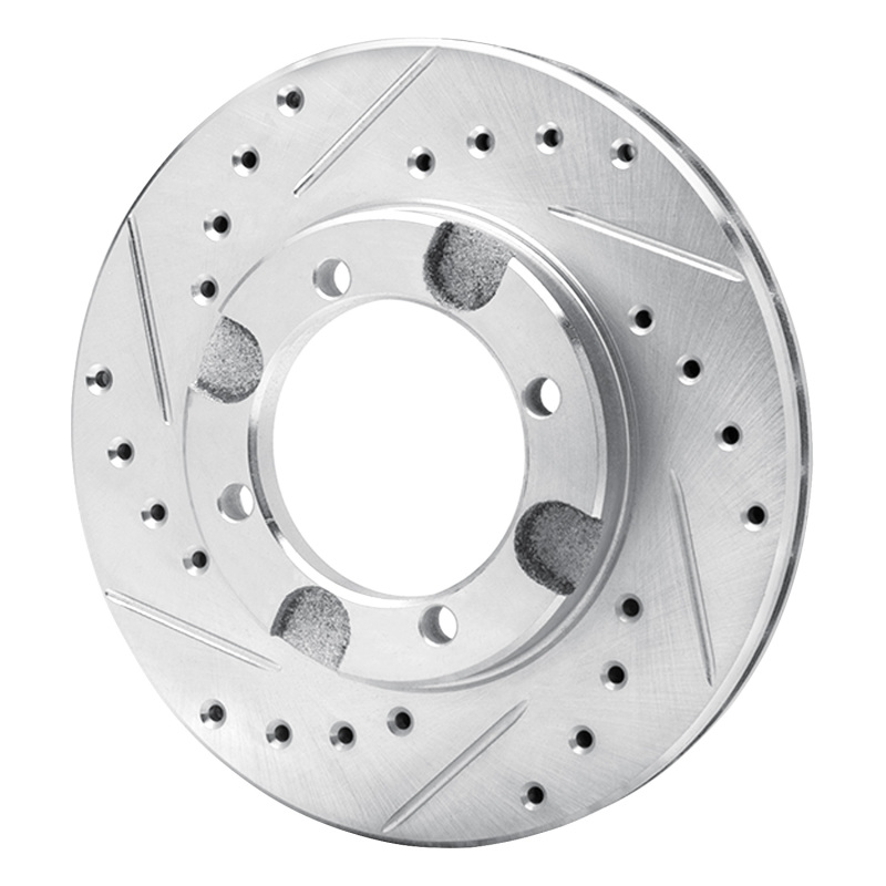 Picture of RNC Brake Rotor - Drill & Slot - R1 91-92 Dodge COLT Front Left Drilled & Slotted Silver Brake Rotor rnc631-72013L
