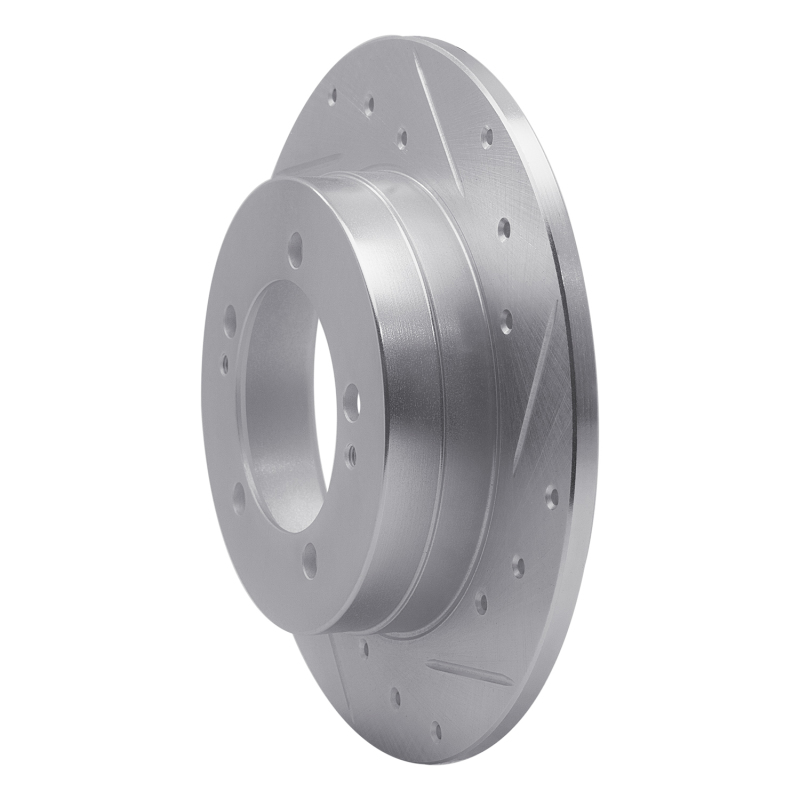 Picture of RNC Brake Rotor - Drill & Slot - R1 90-94 Eagle TALON Rear Right Drilled & Slotted Silver Brake Rotor rnc631-72012R
