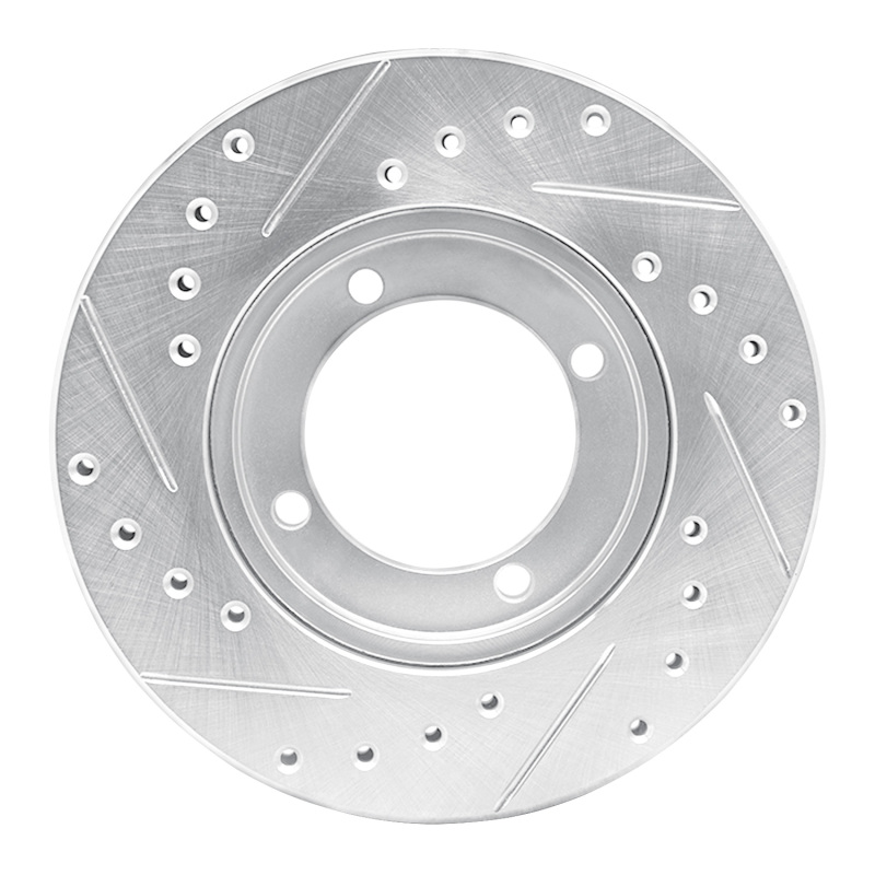 Picture of RNC Brake Rotor - Drill & Slot - R1 91-92 Dodge COLT Front Right Drilled & Slotted Silver Brake Rotor rnc631-72013R