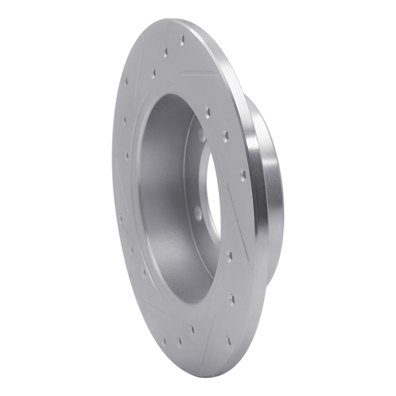 Picture of RNC Brake Rotor - Drill & Slot - R1 90-94 Eagle TALON Rear Right Drilled & Slotted Silver Brake Rotor rnc631-72012R
