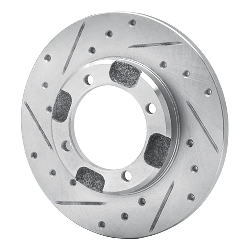Picture of RNC Brake Rotor - Drill & Slot - R1 91-92 Dodge COLT Front Left Drilled & Slotted Silver Brake Rotor rnc631-72019L