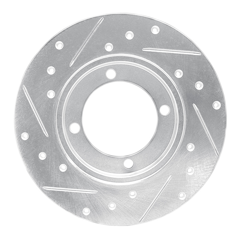 Picture of RNC Brake Rotor - Drill & Slot - R1 91-92 Dodge COLT Front Right Drilled & Slotted Silver Brake Rotor rnc631-72019R