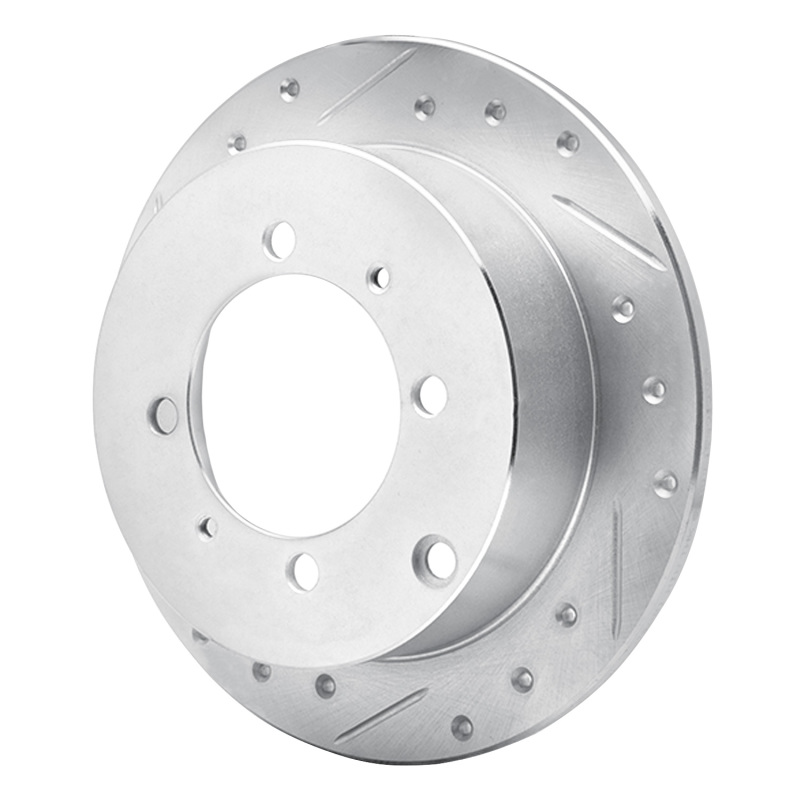 Picture of RNC Brake Rotor - Drill & Slot - R1 92-04 Dodge COLT Rear Left Drilled & Slotted Silver Brake Rotor rnc631-72021L