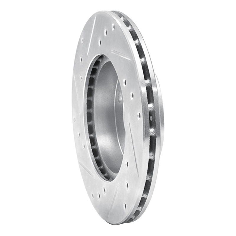 Picture of RNC Brake Rotor - Drill & Slot - R1 92-00 Dodge COLT Front Right Drilled & Slotted Silver Brake Rotor rnc631-72024R