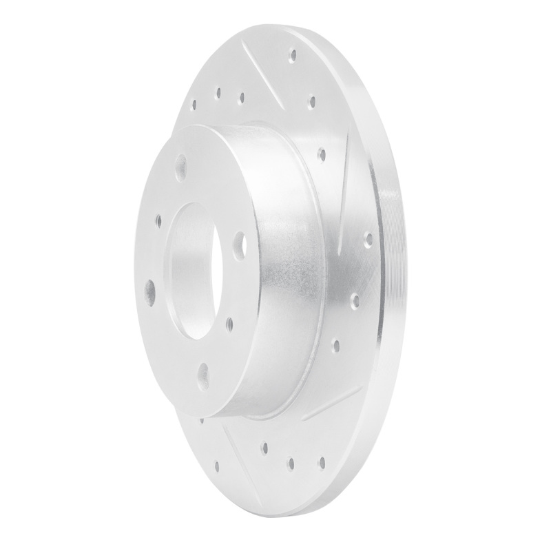 Picture of RNC Brake Rotor - Drill & Slot - R1 92-96 Dodge COLT Front Right Drilled & Slotted Silver Brake Rotor rnc631-72025R