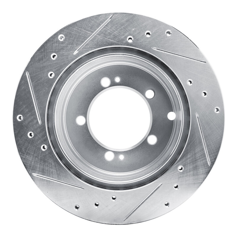 Picture of RNC Brake Rotor - Drill & Slot - R1 92-96 Mitsubishi DIAMANTE Rear Right Drilled & Slotted Silver Brake Rotor rnc631-72027R