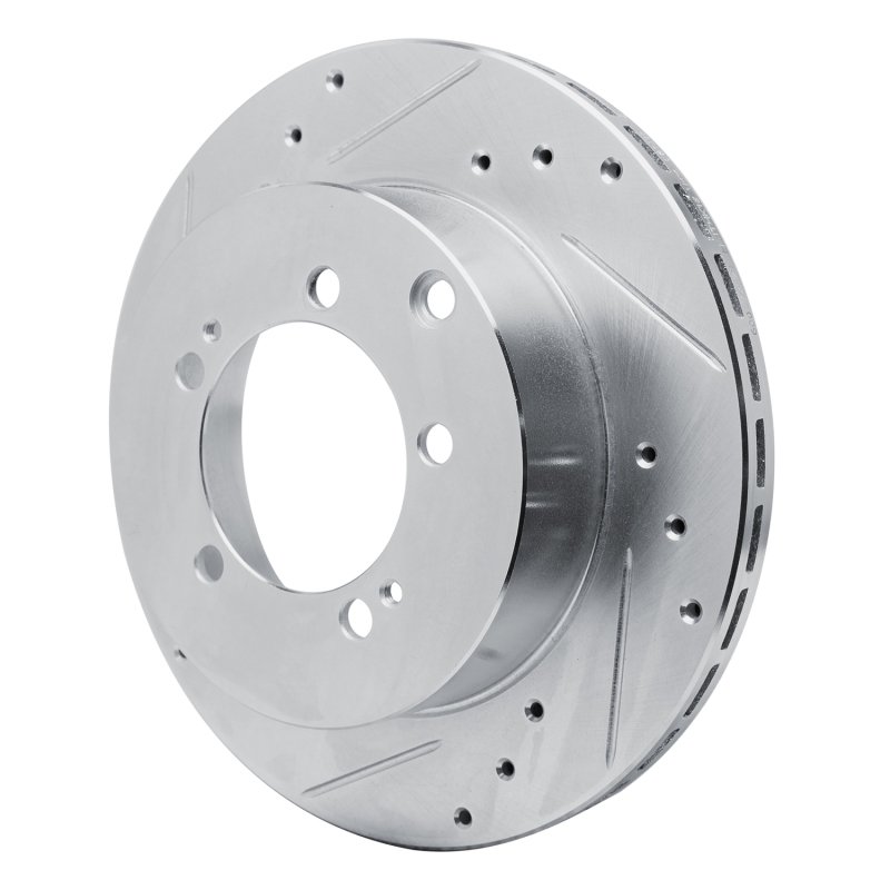 Picture of RNC Brake Rotor - Drill & Slot - R1 92-96 Mitsubishi DIAMANTE Rear Left Drilled & Slotted Silver Brake Rotor rnc631-72027L