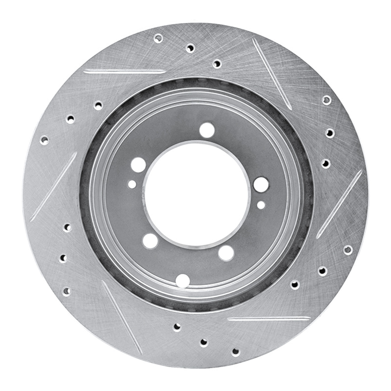 Picture of RNC Brake Rotor - Drill & Slot - R1 94-95 Eagle TALON Rear Left Drilled & Slotted Silver Brake Rotor rnc631-72029L