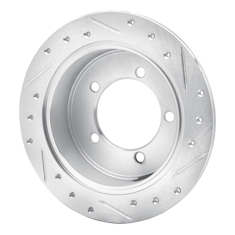 Picture of RNC Brake Rotor - Drill & Slot - R1 97-04 Mitsubishi DIAMANTE Rear Left Drilled & Slotted Silver Brake Rotor rnc631-72030L