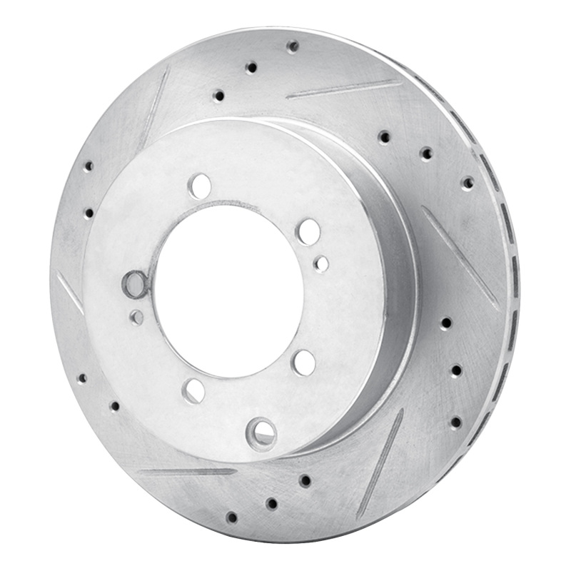 Picture of RNC Brake Rotor - Drill & Slot - R1 94-95 Eagle TALON Rear Left Drilled & Slotted Silver Brake Rotor rnc631-72029L