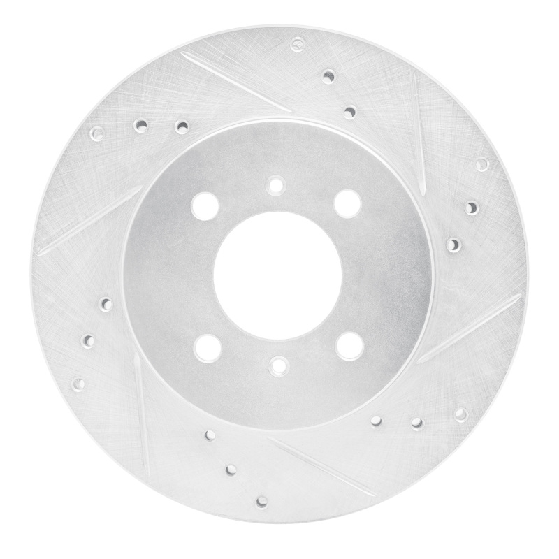 Picture of RNC Brake Rotor - Drill & Slot - R1 98-07 Mitsubishi Lancer Front Right Drilled & Slotted Silver Brake Rotor rnc631-72033R