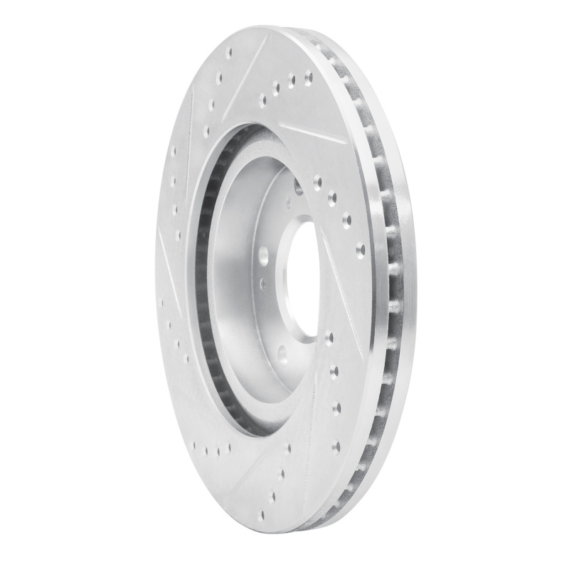 Picture of RNC Brake Rotor - Drill & Slot - R1 04-12 Mitsubishi Eclipse Front Right Drilled & Slotted Silver Brake Rotor rnc631-72037R