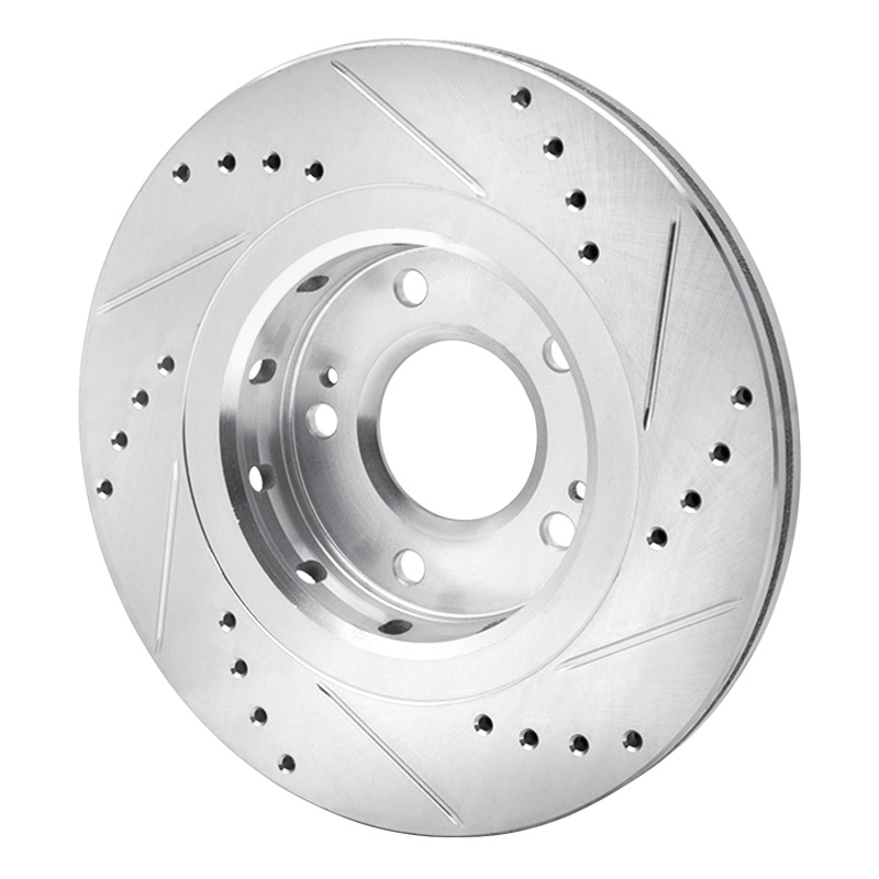 Picture of RNC Brake Rotor - Drill & Slot - R1 09-15 Mitsubishi Lancer Front Left Drilled & Slotted Silver Brake Rotor rnc631-72044L