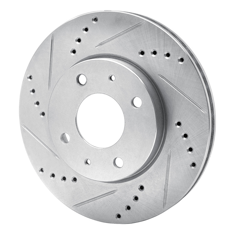 Picture of RNC Brake Rotor - Drill & Slot - R1 04-04 Mitsubishi Lancer Front Left Drilled & Slotted Silver Brake Rotor rnc631-72039L