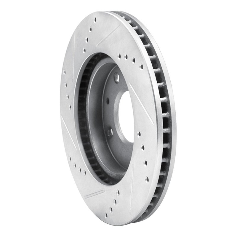 Picture of RNC Brake Rotor - Drill & Slot - R1 04-04 Mitsubishi Lancer Front Right Drilled & Slotted Silver Brake Rotor rnc631-72039R