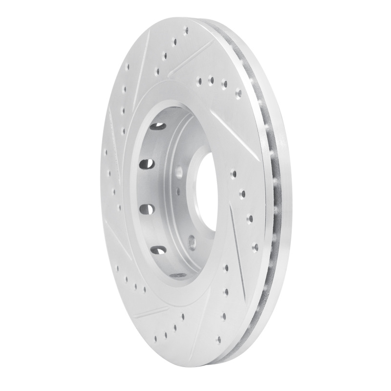 Picture of RNC Brake Rotor - Drill & Slot - R1 09-15 Mitsubishi Lancer Front Right Drilled & Slotted Silver Brake Rotor rnc631-72044R