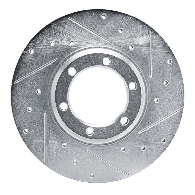 Picture of RNC Brake Rotor - Drill & Slot - R1 79-86 Dodge D50 Front Right Drilled & Slotted Silver Brake Rotor rnc631-72047R