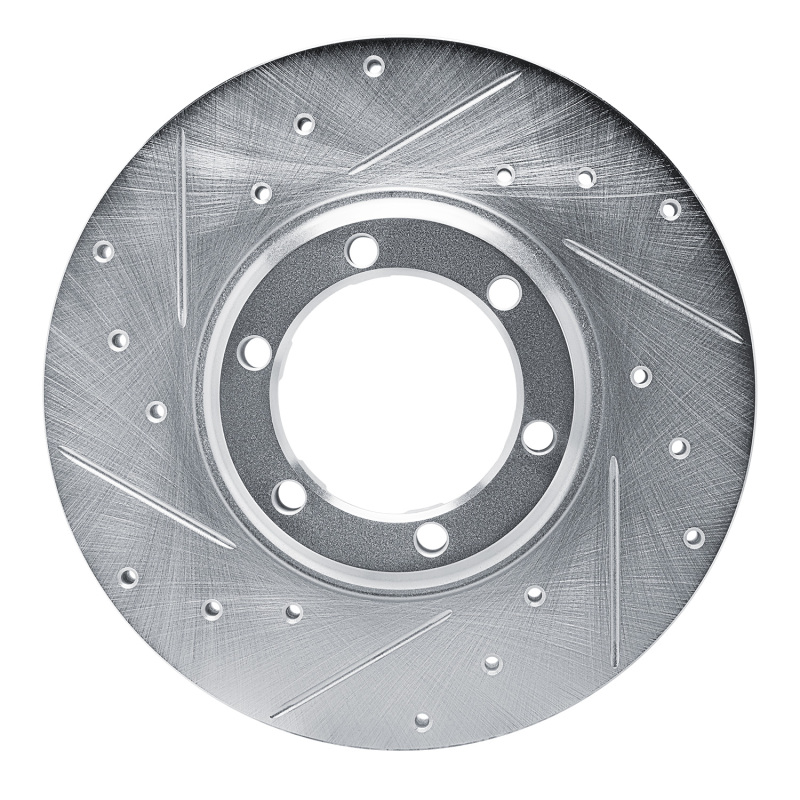 Picture of RNC Brake Rotor - Drill & Slot - R1 79-86 Dodge Ram 50 Front Left Drilled & Slotted Silver Brake Rotor rnc631-72047L