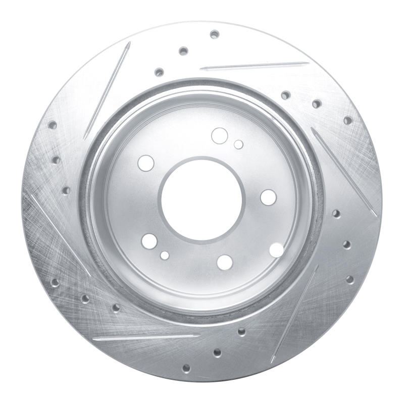 Picture of RNC Brake Rotor - Drill & Slot - R1 06-12 Mitsubishi Eclipse Rear Right Drilled & Slotted Silver Brake Rotor rnc631-72040R