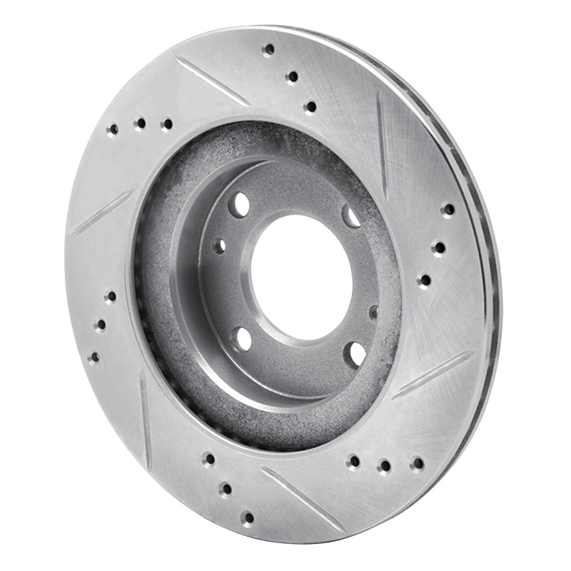Picture of RNC Brake Rotor - Drill & Slot - R1 12-17 Mitsubishi I-MIEV Front Left Drilled & Slotted Silver Brake Rotor rnc631-72046L