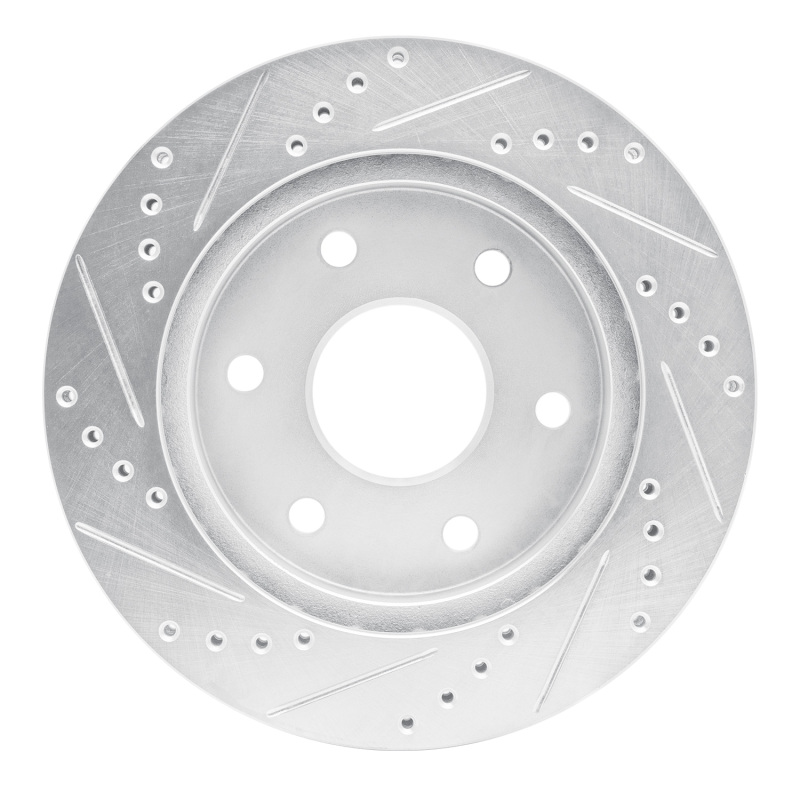 Picture of RNC Brake Rotor - Drill & Slot - R1 86-95 Dodge Raider Front Right Drilled & Slotted Silver Brake Rotor rnc631-72052R