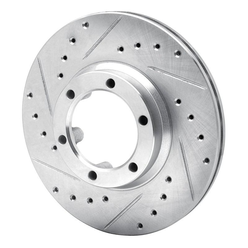 Picture of RNC Brake Rotor - Drill & Slot - R1 81-87 Dodge Ram 50 Front Left Drilled & Slotted Silver Brake Rotor rnc631-72048L