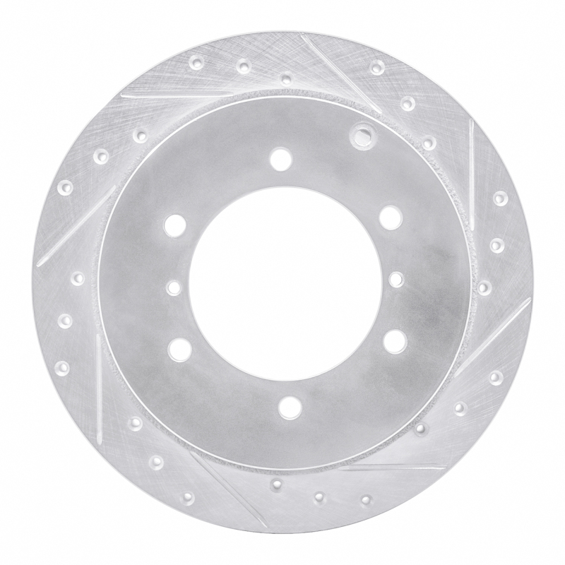 Picture of RNC Brake Rotor - Drill & Slot - R1 90-04 Mitsubishi Montero Rear Right Drilled & Slotted Silver Brake Rotor rnc631-72054R