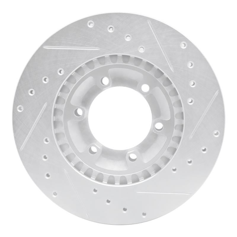Picture of RNC Brake Rotor - Drill & Slot - R1 86-95 Dodge Raider Front Left Drilled & Slotted Silver Brake Rotor rnc631-72052L
