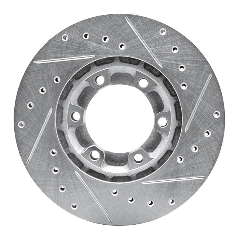 Picture of RNC Brake Rotor - Drill & Slot - R1 87-89 Dodge Raider Front Left Drilled & Slotted Silver Brake Rotor rnc631-72051L
