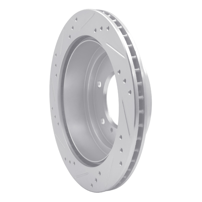 Picture of RNC Brake Rotor - Drill & Slot - R1 00-06 Mitsubishi Montero Rear Right Drilled & Slotted Silver Brake Rotor rnc631-72058R