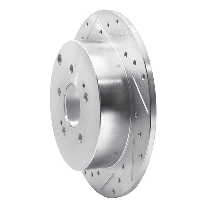 Picture of RNC Brake Rotor - Drill & Slot - R1 04-11 Mitsubishi Grandis (Mexico) Rear Left Drilled & Slotted Silver Brake Rotor rnc631-72060L