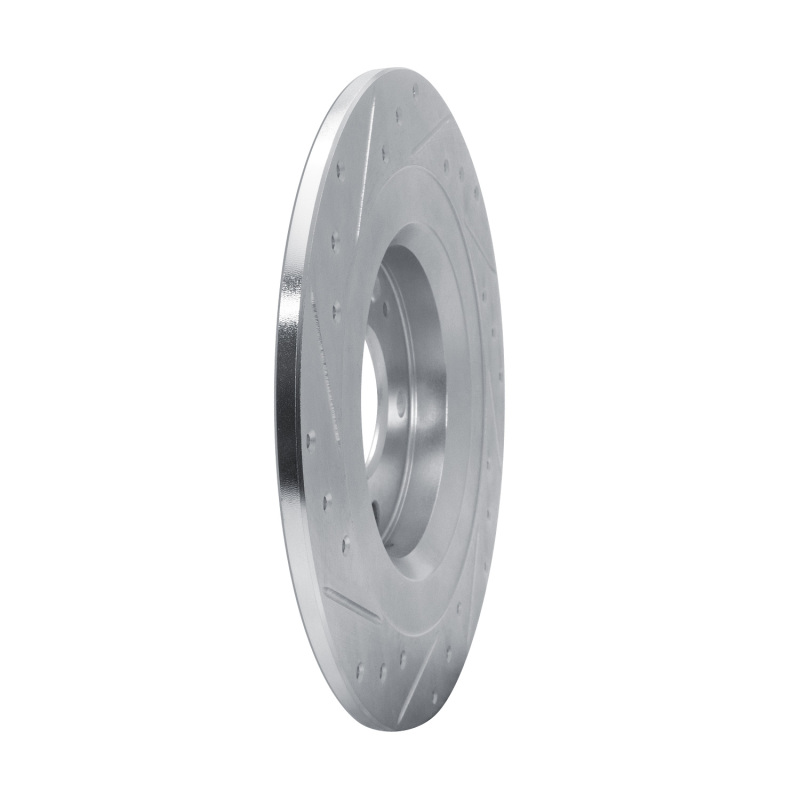 Picture of RNC Brake Rotor - Drill & Slot - R1 13-25 Mitsubishi Outlander PHEV Rear Left Drilled & Slotted Silver Brake Rotor rnc631-72063L