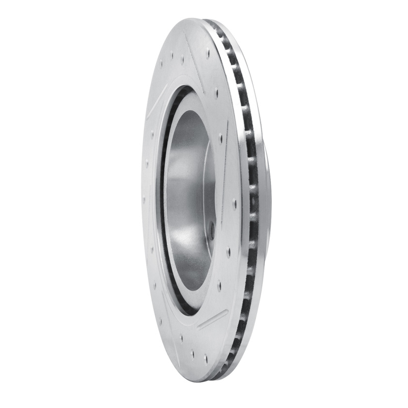 Picture of RNC Brake Rotor - Drill & Slot - R1 16-25 Dodge Attitude (Mexico) Front Left Drilled & Slotted Silver Brake Rotor rnc631-72069L