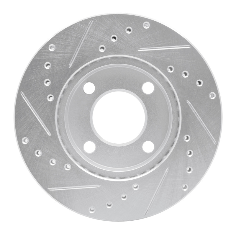 Picture of RNC Brake Rotor - Drill & Slot - R1 78-92 Audi 100 Front Right Drilled & Slotted Silver Brake Rotor rnc631-73000R