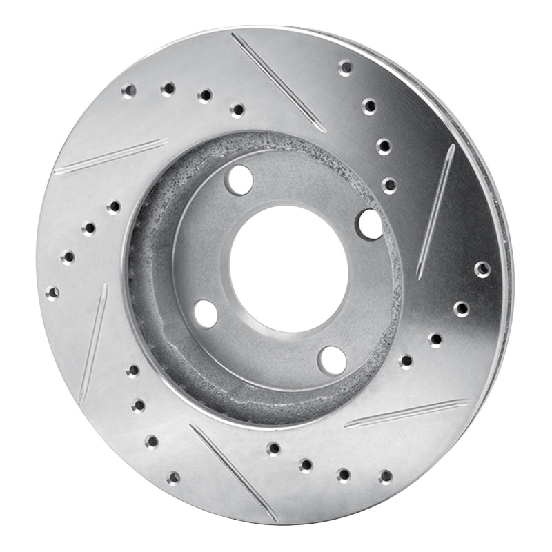 Picture of RNC Brake Rotor - Drill & Slot - R1 78-92 Audi 80 Front Left Drilled & Slotted Silver Brake Rotor rnc631-73000L