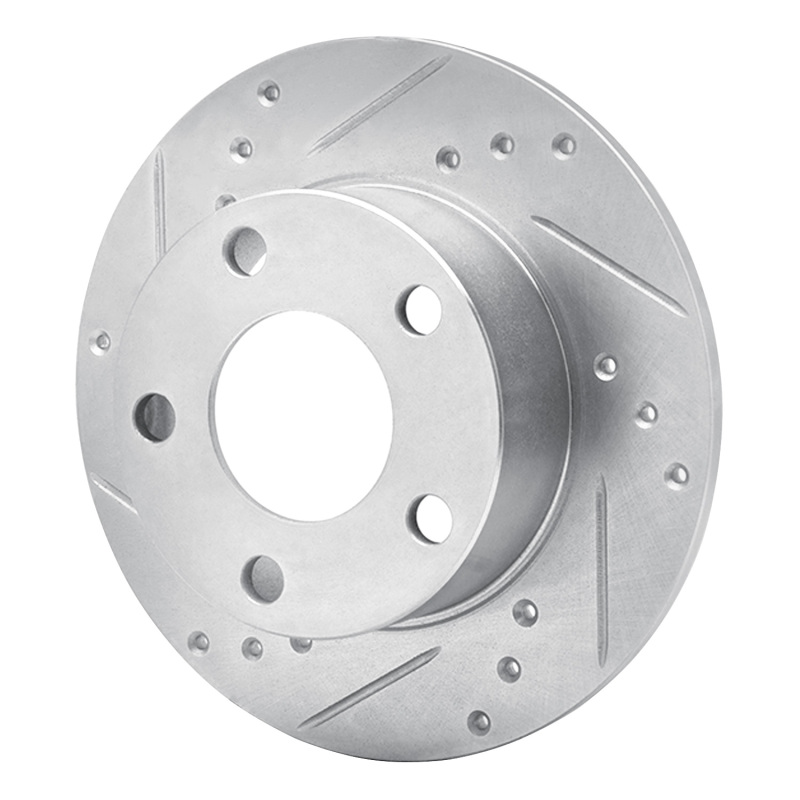 Picture of RNC Brake Rotor - Drill & Slot - R1 80-91 Audi 200 Rear Left Drilled & Slotted Silver Brake Rotor rnc631-73002L