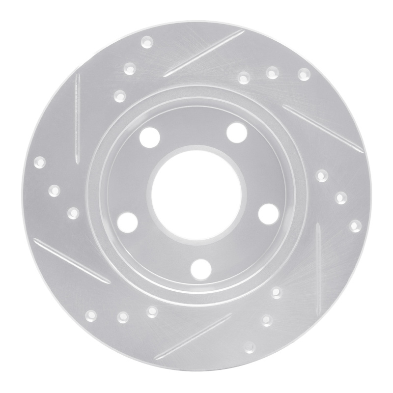 Picture of RNC Brake Rotor - Drill & Slot - R1 80-91 Audi 5000S Rear Right Drilled & Slotted Silver Brake Rotor rnc631-73002R