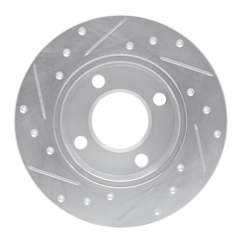 Picture of RNC Brake Rotor - Drill & Slot - R1 84-95 Audi 90 Quattro Rear Right Drilled & Slotted Silver Brake Rotor rnc631-73006R