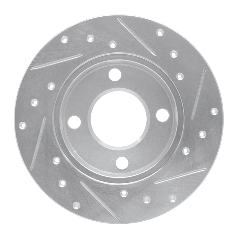 Picture of RNC Brake Rotor - Drill & Slot - R1 84-95 Audi 4000 Quattro Rear Left Drilled & Slotted Silver Brake Rotor rnc631-73006L