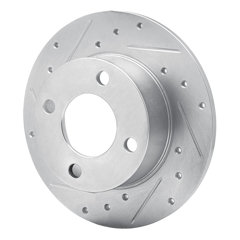 Picture of RNC Brake Rotor - Drill & Slot - R1 82-98 Audi Cabriolet Rear Left Drilled & Slotted Silver Brake Rotor rnc631-73007L