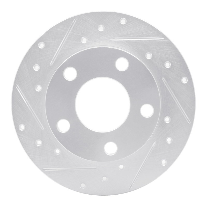 Picture of RNC Brake Rotor - Drill & Slot - R1 85-00 Audi 5000S Quattro Rear Left Drilled & Slotted Silver Brake Rotor rnc631-73009L