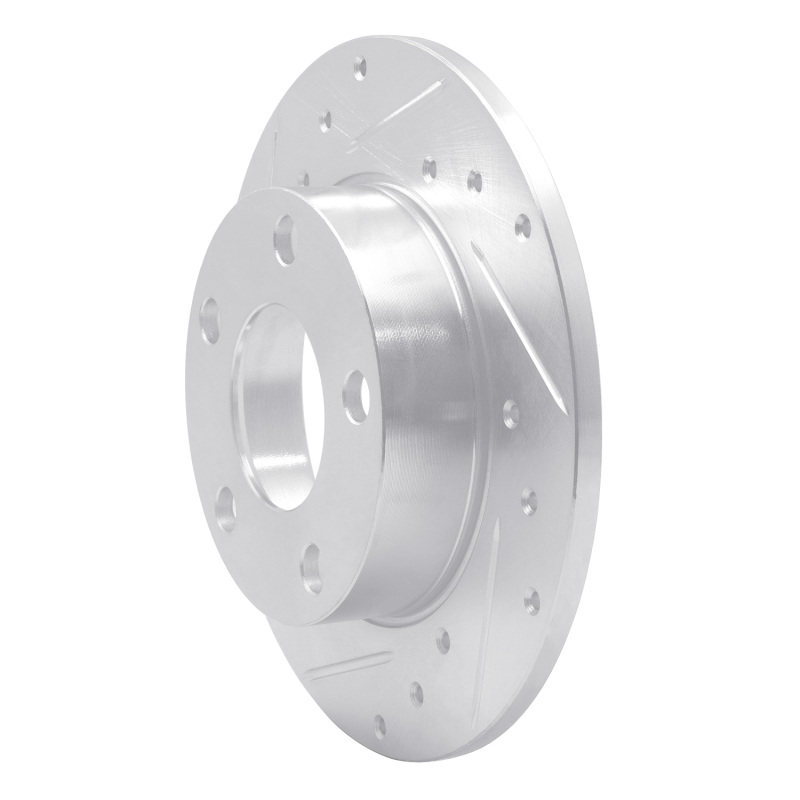 Picture of RNC Brake Rotor - Drill & Slot - R1 85-00 Audi 5000S Quattro Rear Left Drilled & Slotted Silver Brake Rotor rnc631-73009L