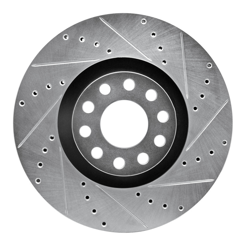Picture of RNC Brake Rotor - Drill & Slot - R1 00-03 Audi A8 Front Right Drilled & Slotted Silver Brake Rotor rnc631-73019R