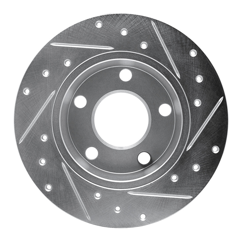 Picture of RNC Brake Rotor - Drill & Slot - R1 99-02 Audi A6 Quattro Rear Left Drilled & Slotted Silver Brake Rotor rnc631-73021L