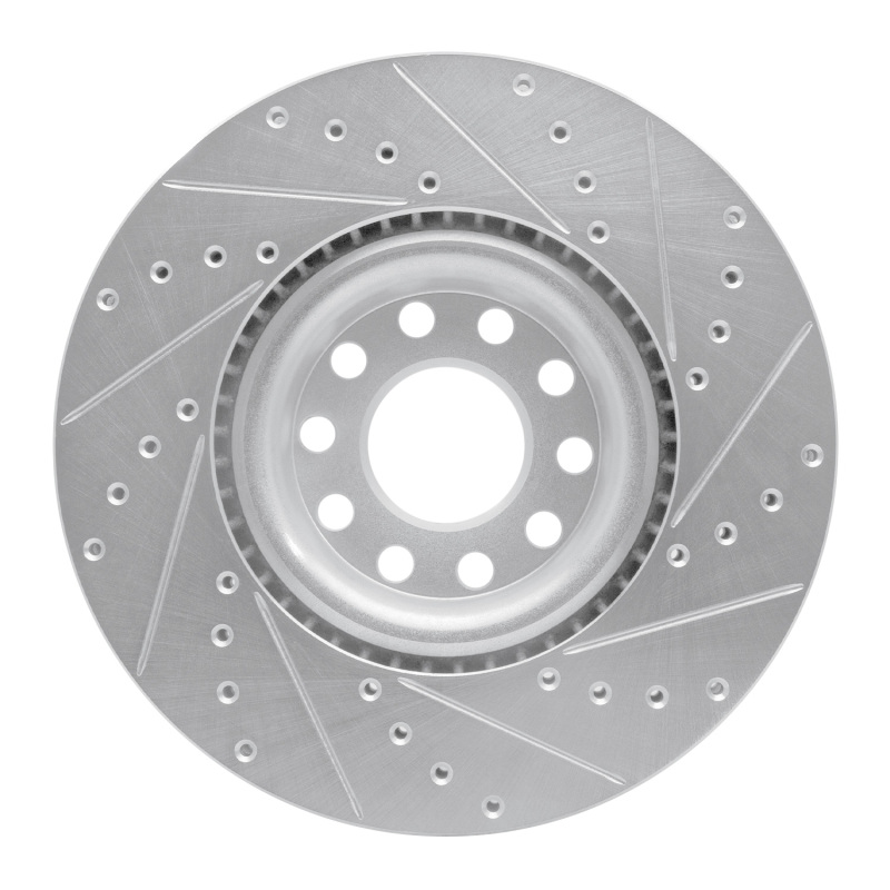 Picture of RNC Brake Rotor - Drill & Slot - R1 99-04 Audi A6 Quattro Front Left Drilled & Slotted Silver Brake Rotor rnc631-73023L