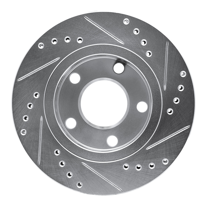 Picture of RNC Brake Rotor - Drill & Slot - R1 00-02 Audi S4 Rear Left Drilled & Slotted Silver Brake Rotor rnc631-73024L