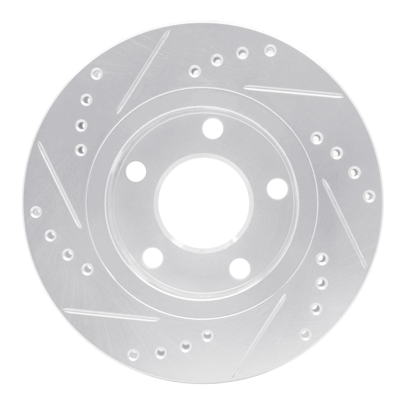 Picture of RNC Brake Rotor - Drill & Slot - R1 00-02 Audi S4 Rear Right Drilled & Slotted Silver Brake Rotor rnc631-73024R