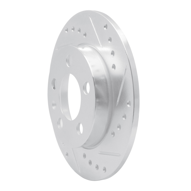 Picture of RNC Brake Rotor - Drill & Slot - R1 01-06 Audi TT Quattro Rear Right Drilled & Slotted Silver Brake Rotor rnc631-73025R