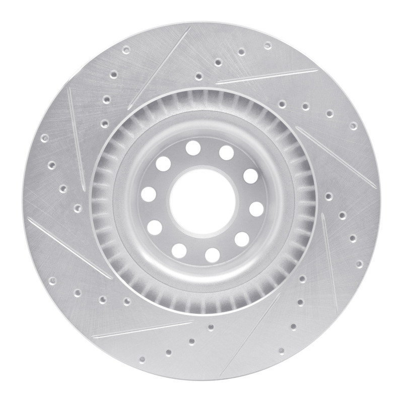 Picture of RNC Brake Rotor - Drill & Slot - R1 01-03 Audi S8 Front Right Drilled & Slotted Silver Brake Rotor rnc631-73026R